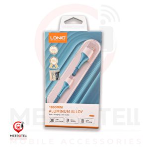 کابل شارژ کنفی تایپ سی به USB-A مدل LS631 LDNIO طول 1متر