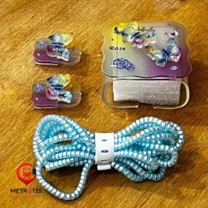 ست محافظ شارژرسامسونگ 25 وات طرح پروانه رنگی