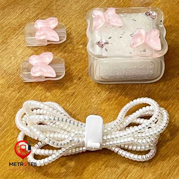 ست محافظ شارژرسامسونگ 25 وات طرح پروانه شیشه ای